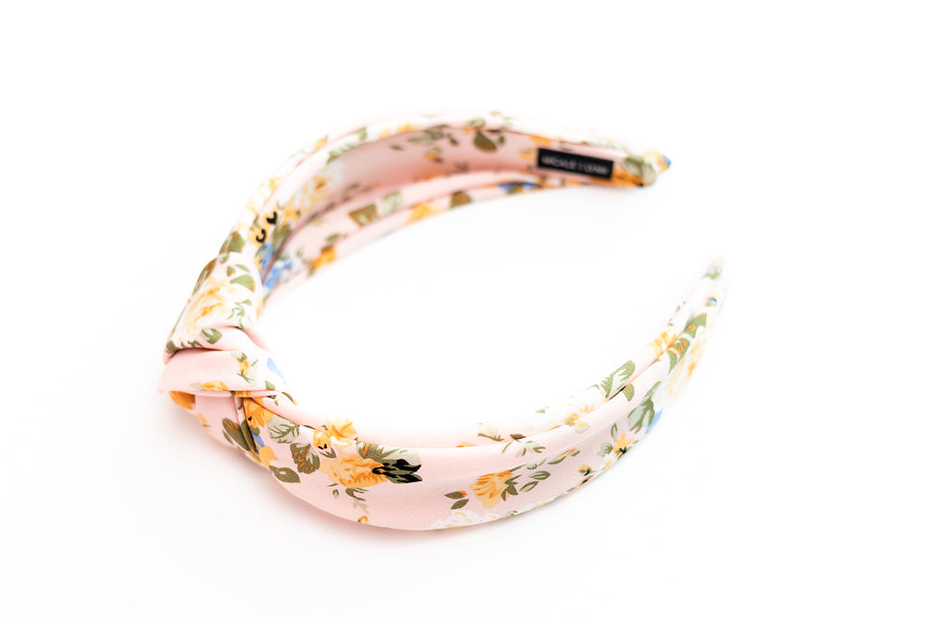Kendall Pink Floral Knotted Headband