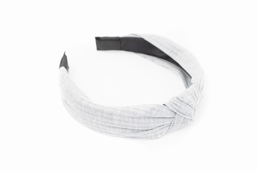 Gray Ribbed Headband