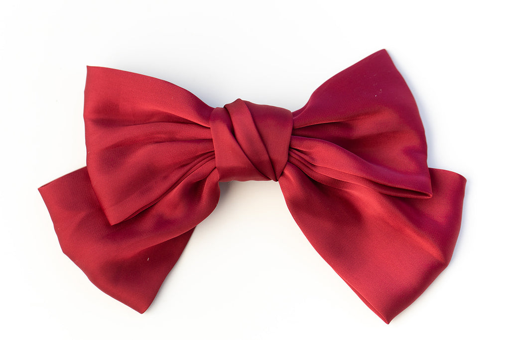 Big Red Satin Hairbow