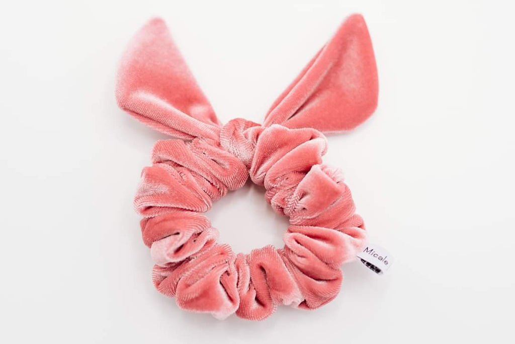 Mauve Pink Velvet Bow