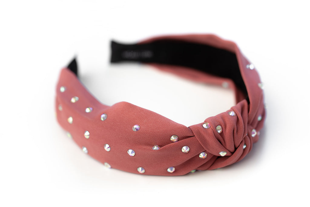 Raspberry Jewel Knotted Headband