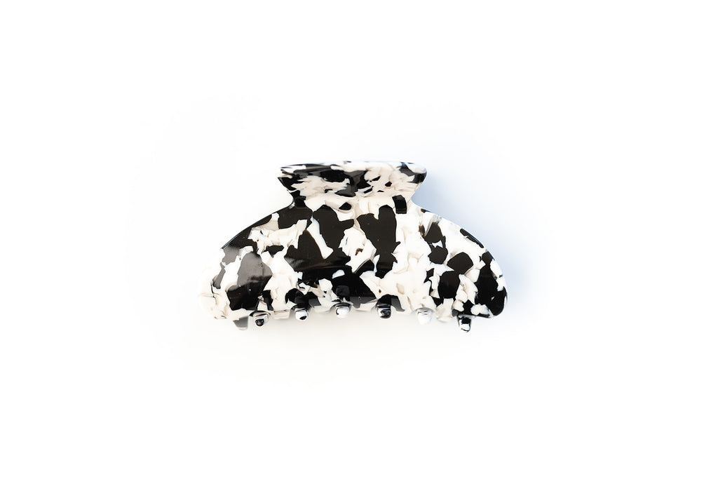 Black and White Speck Large Claw Clip