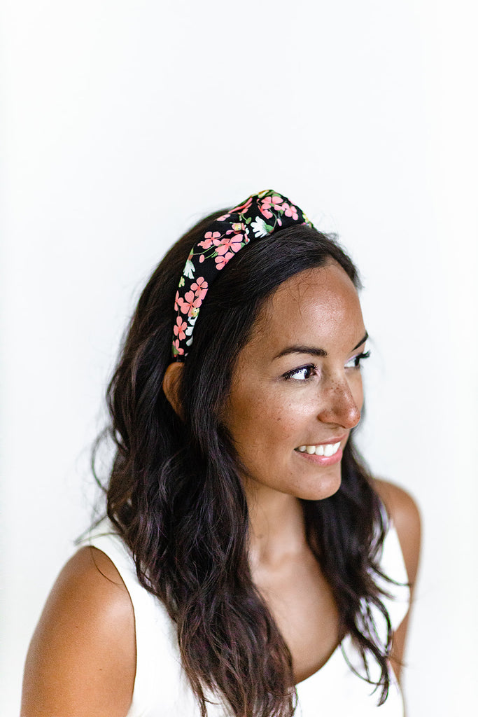Bright Floral Knotted Headband