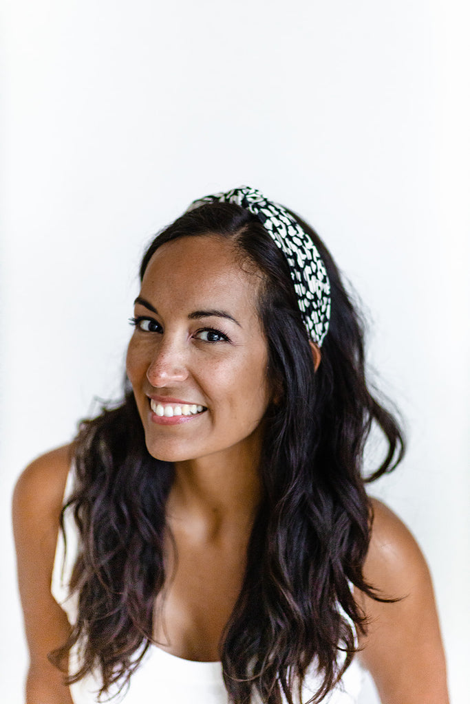 Spotty Black Dot Knotted  Headband