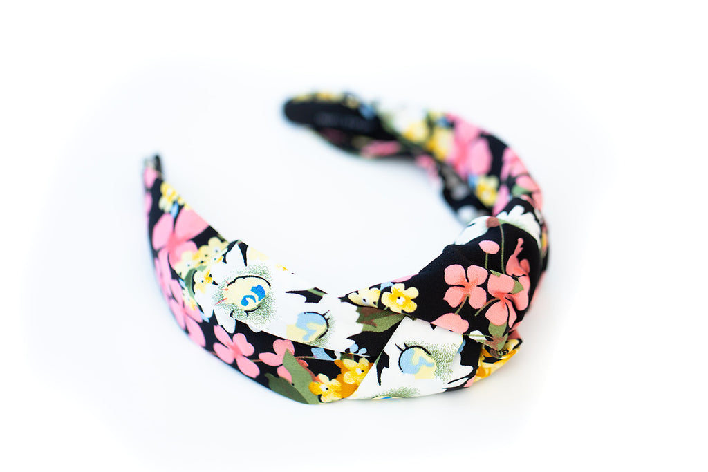 Bright Floral Knotted Headband