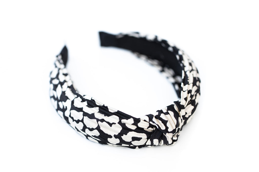 Spotty Black Dot Knotted  Headband