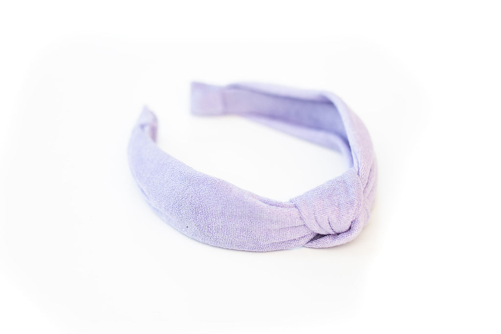 Lilac Terry Knotted Headband