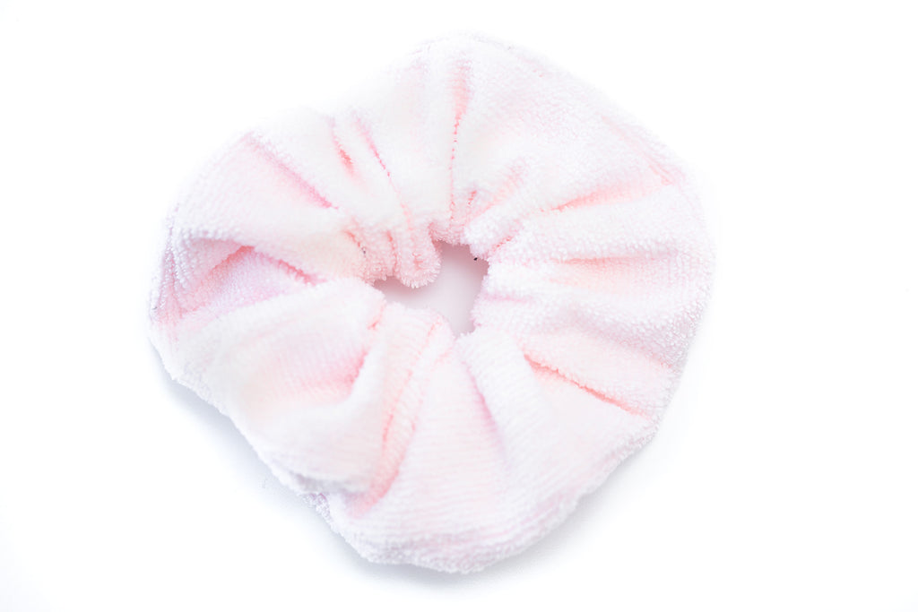 Jumbo Pink Terry Scrunchie