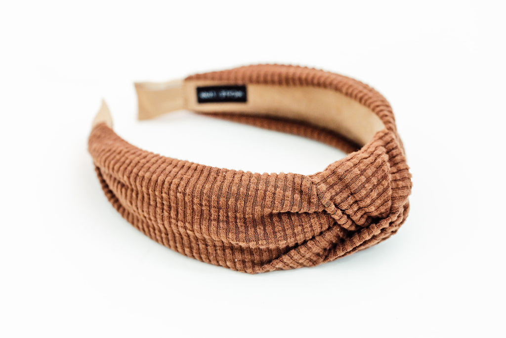 Brown Waffle Knit Headband