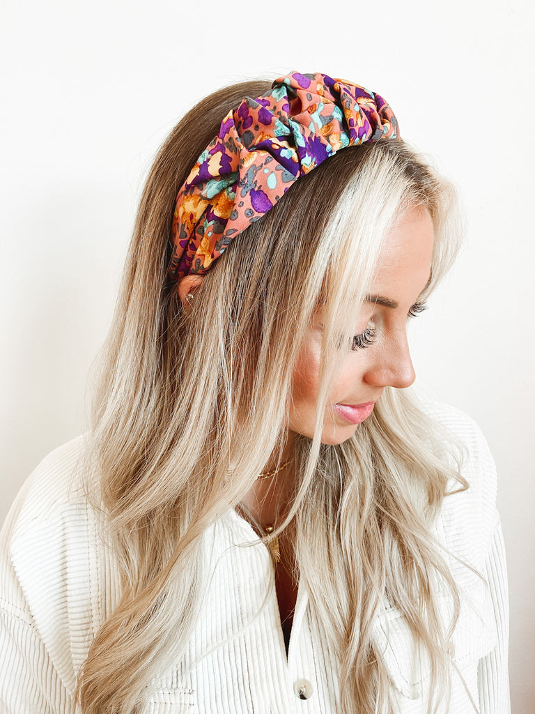 Ruched Floral Headband