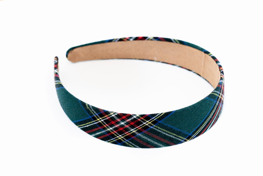 Preppy Green Plaid Headband