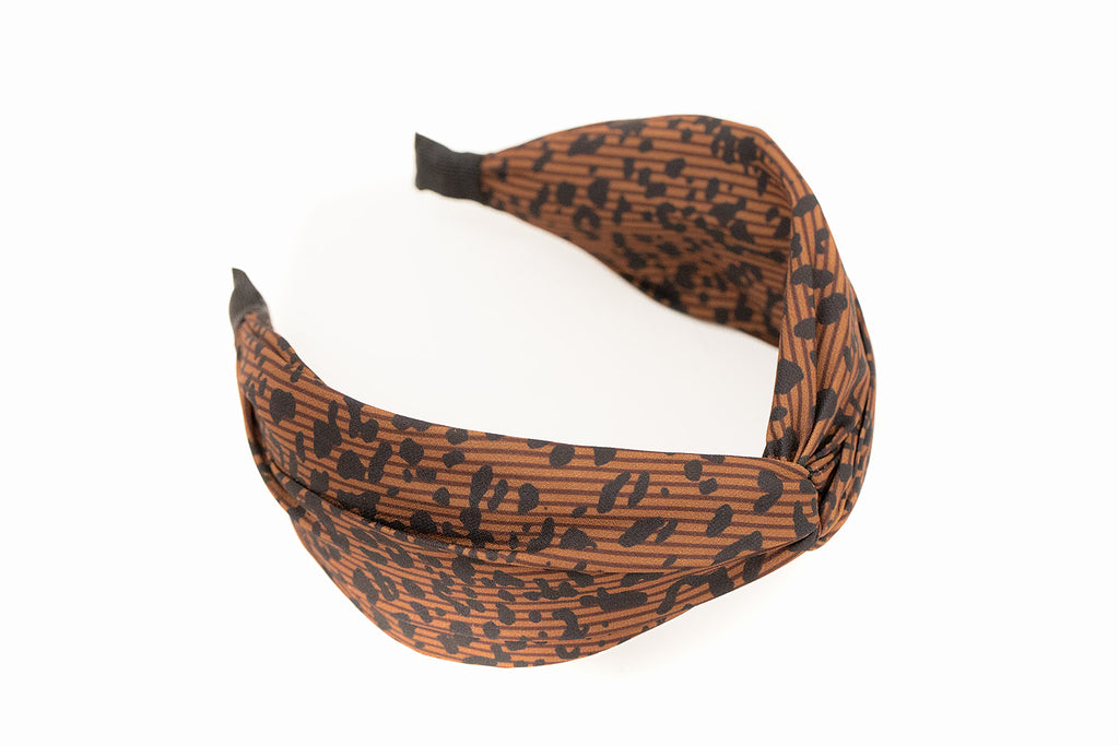 Brown Speck Twist Headband