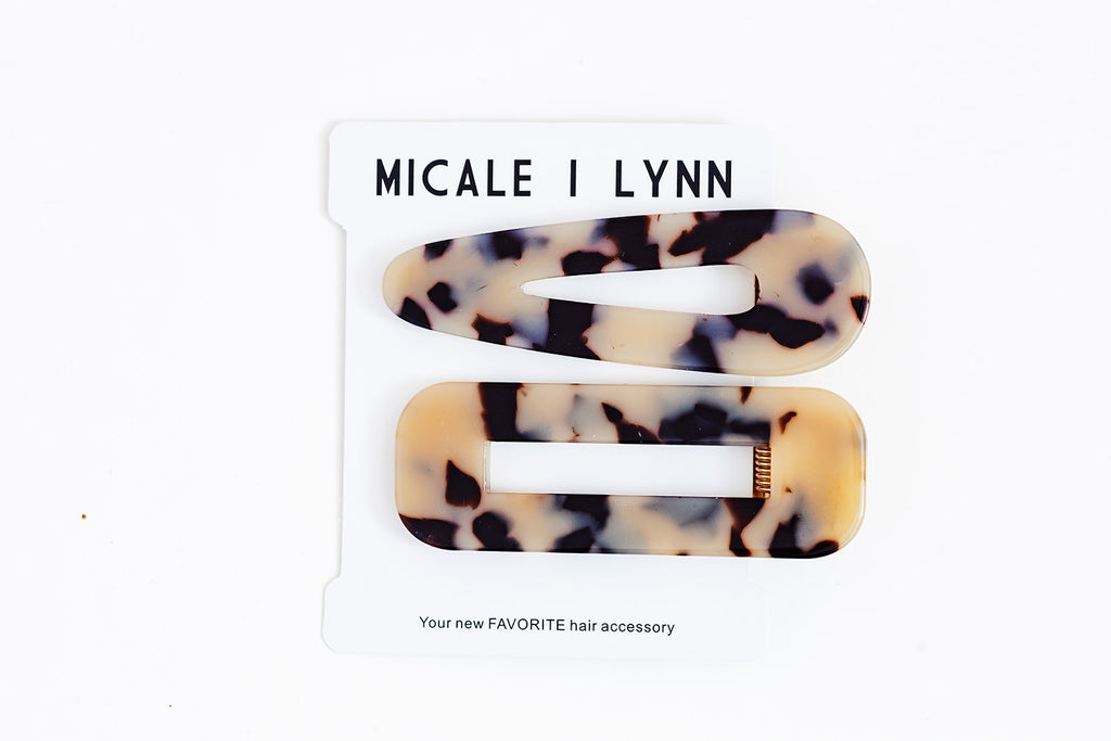 Light Leopard Hairclip Set