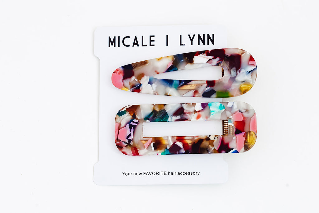 Multicolor Speck Hairclip Set