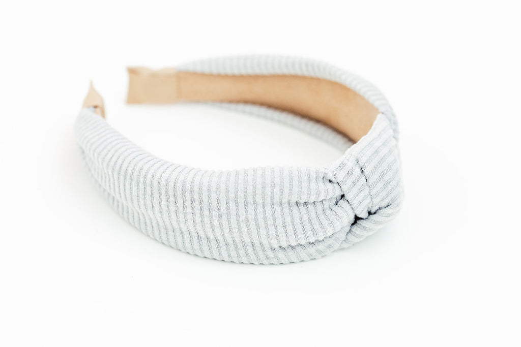 Light Gray Waffle Knit Headband