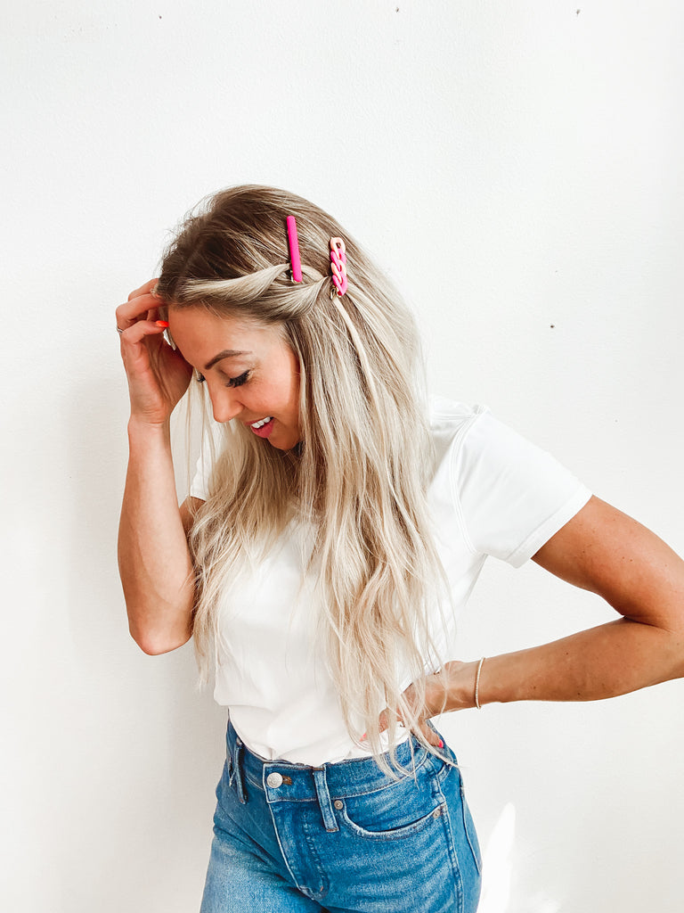 Pink Party Hair Clip Set